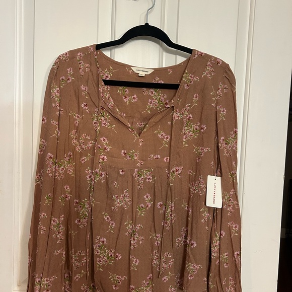 Lucky Brand Brown Floral Dress - Picture 1 of 3